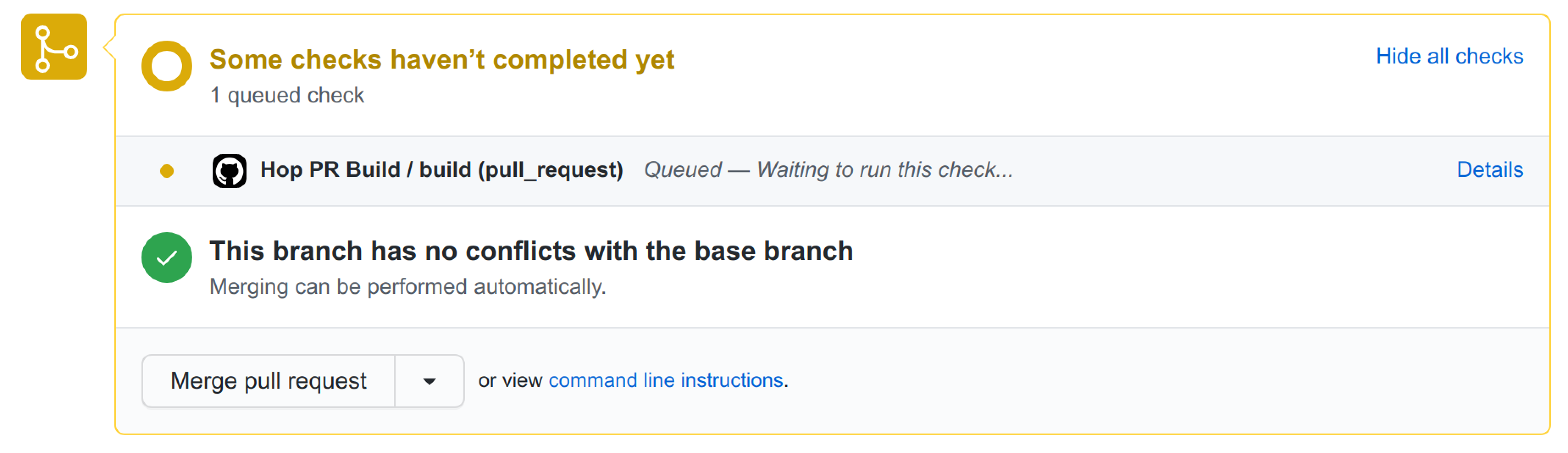 github pull request checking