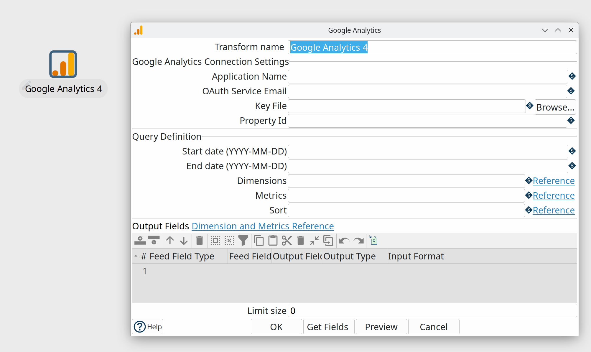 Google Analtytics 4 transform