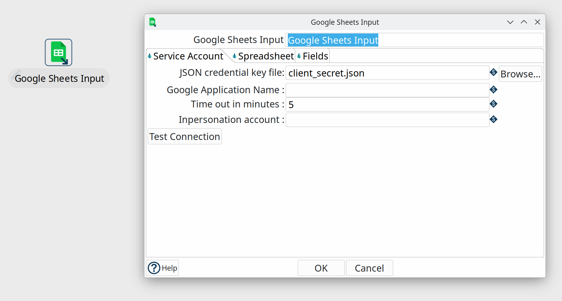 Google Sheets Input transform