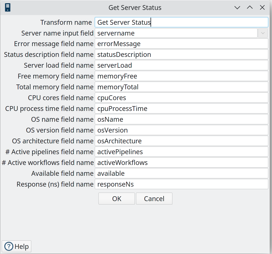 Hop Server Status Transform