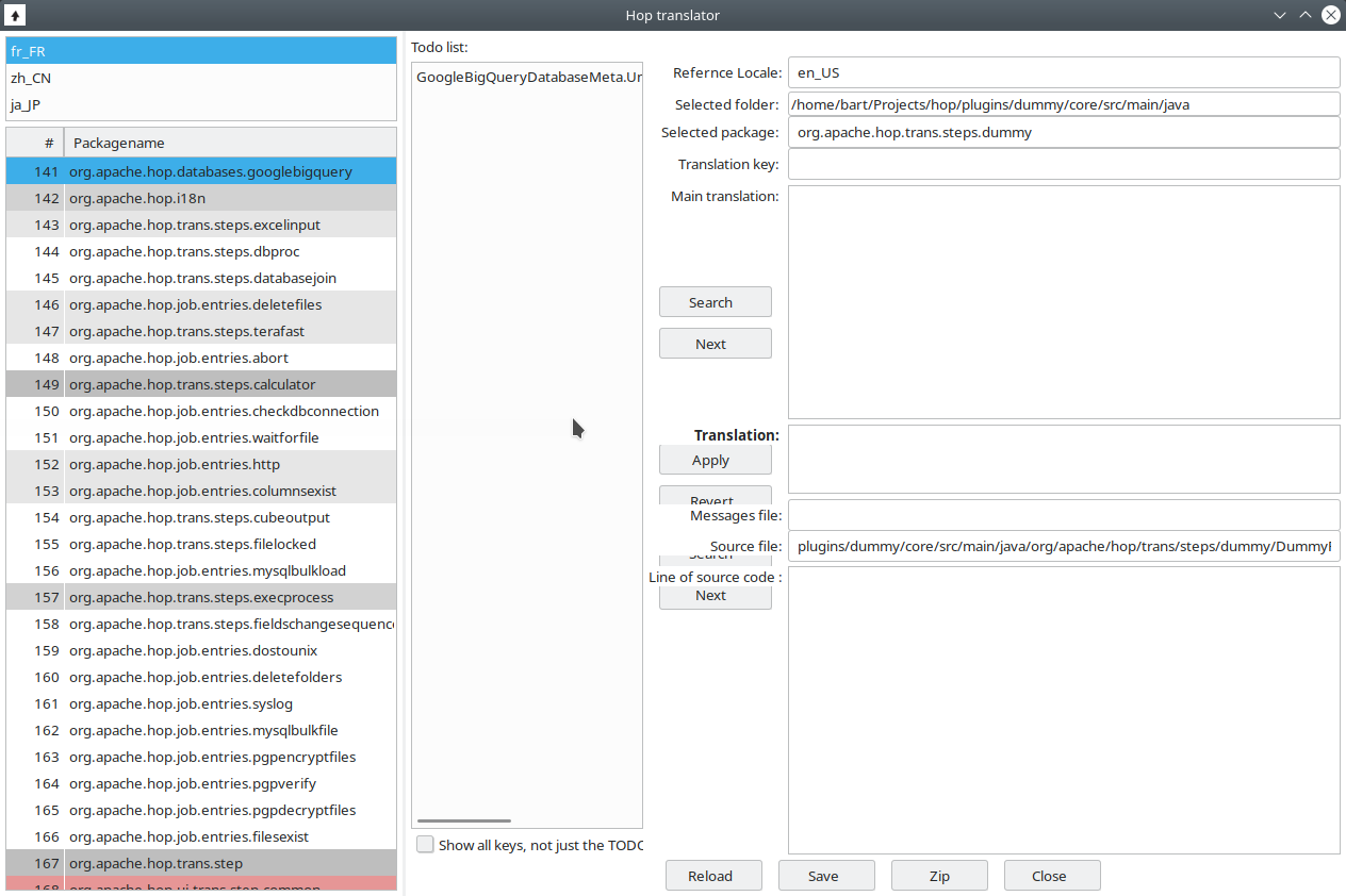 Hop Translator Dialog