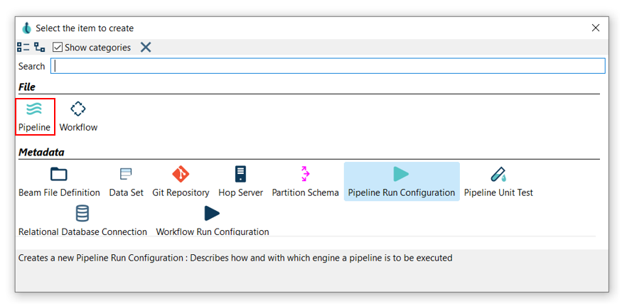 gs hop gui create pipeline 3