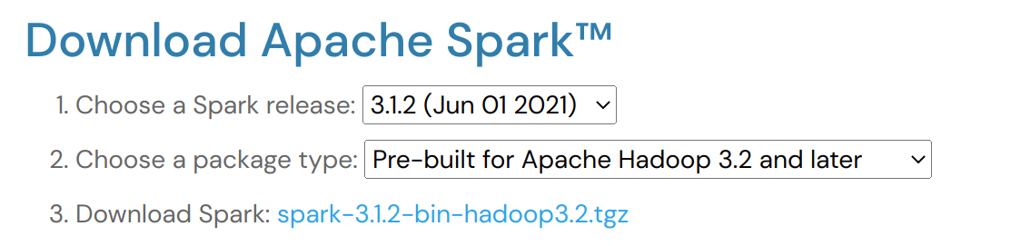Apache Spark Download