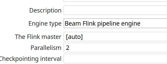 Apache Beam - Flink run configuration - master