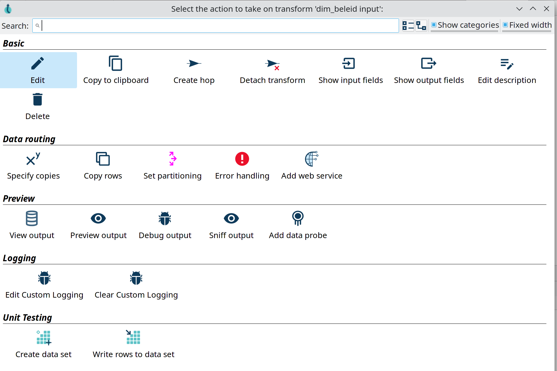 Hop Gui Popup Dialog - Workflow Transform Options