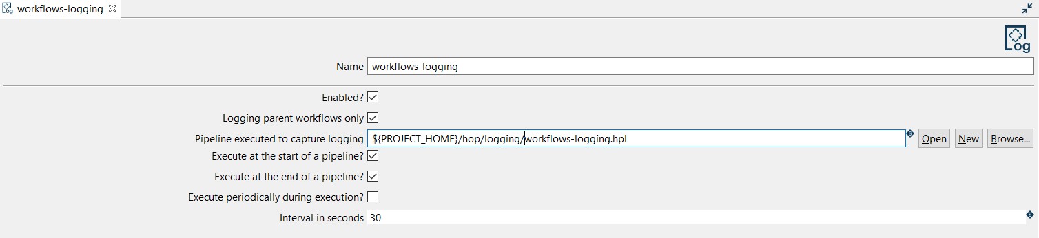 configure workflow log