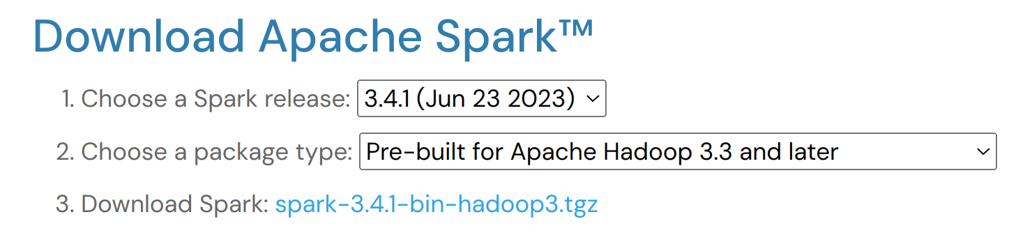 Apache Spark Download