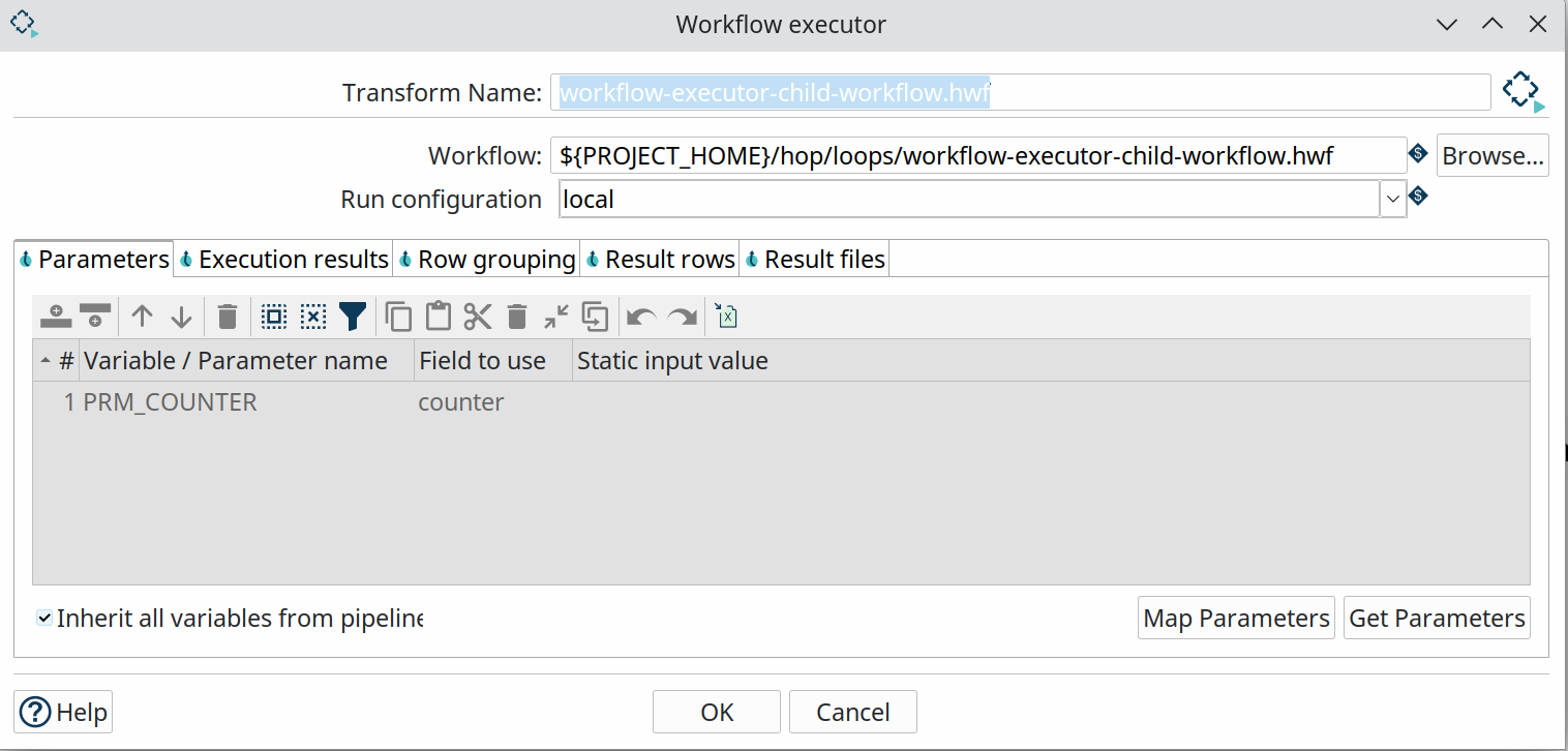 Workflow Executor - configuration