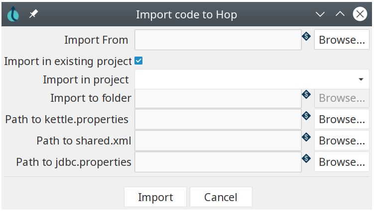 Import Dialog