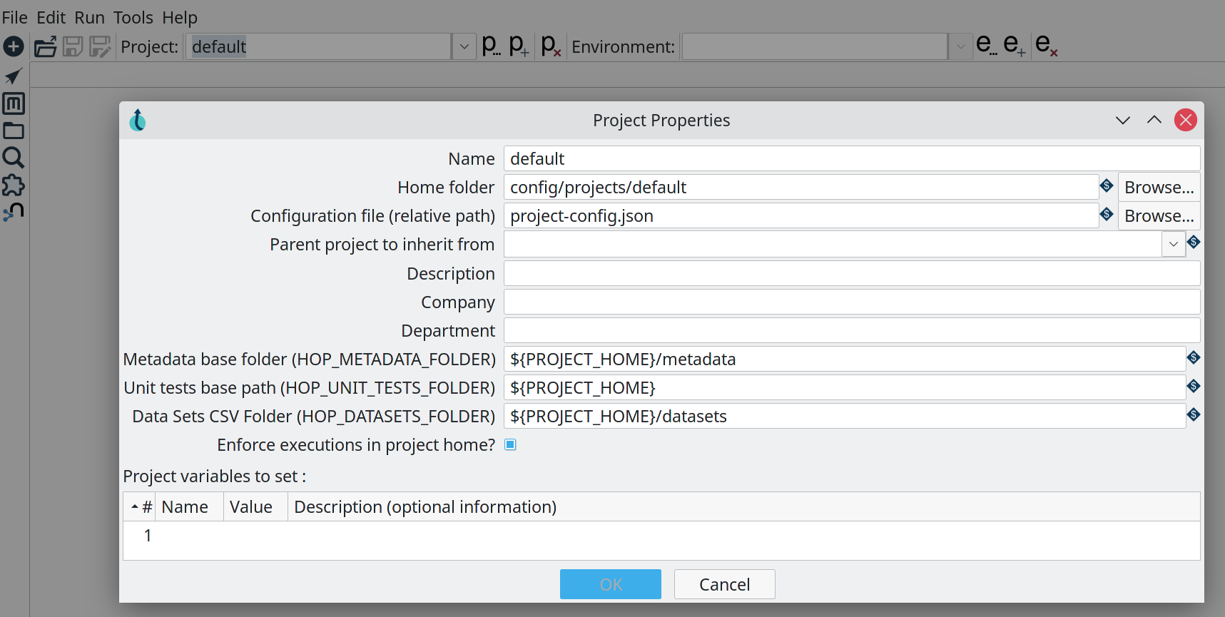 Project and Environments